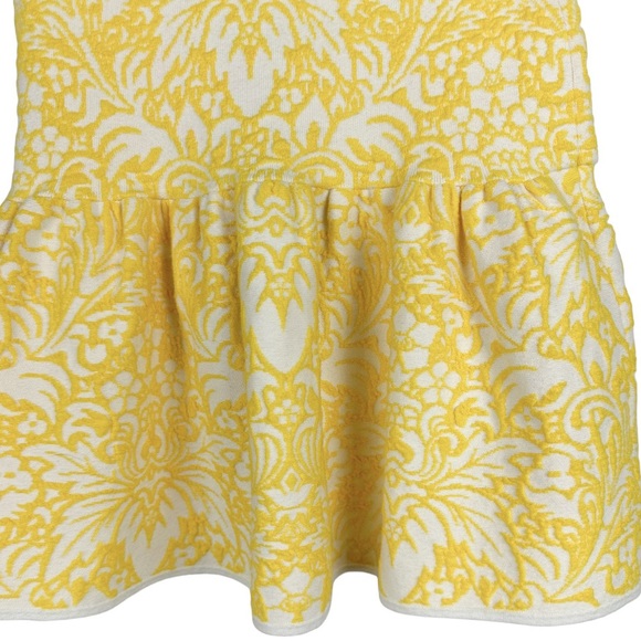 BCBGMaxazria Sunflower Jensen Puckered-Jackquard Peplum Skirt Size Small - Picture 7 of 10